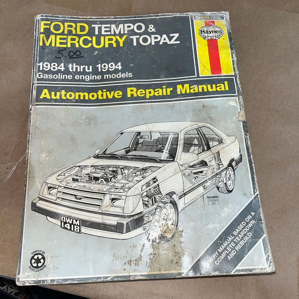 Haynes Ford Tempo Mercury Topaz 1984-1994 Automotive Repair‎ Manual